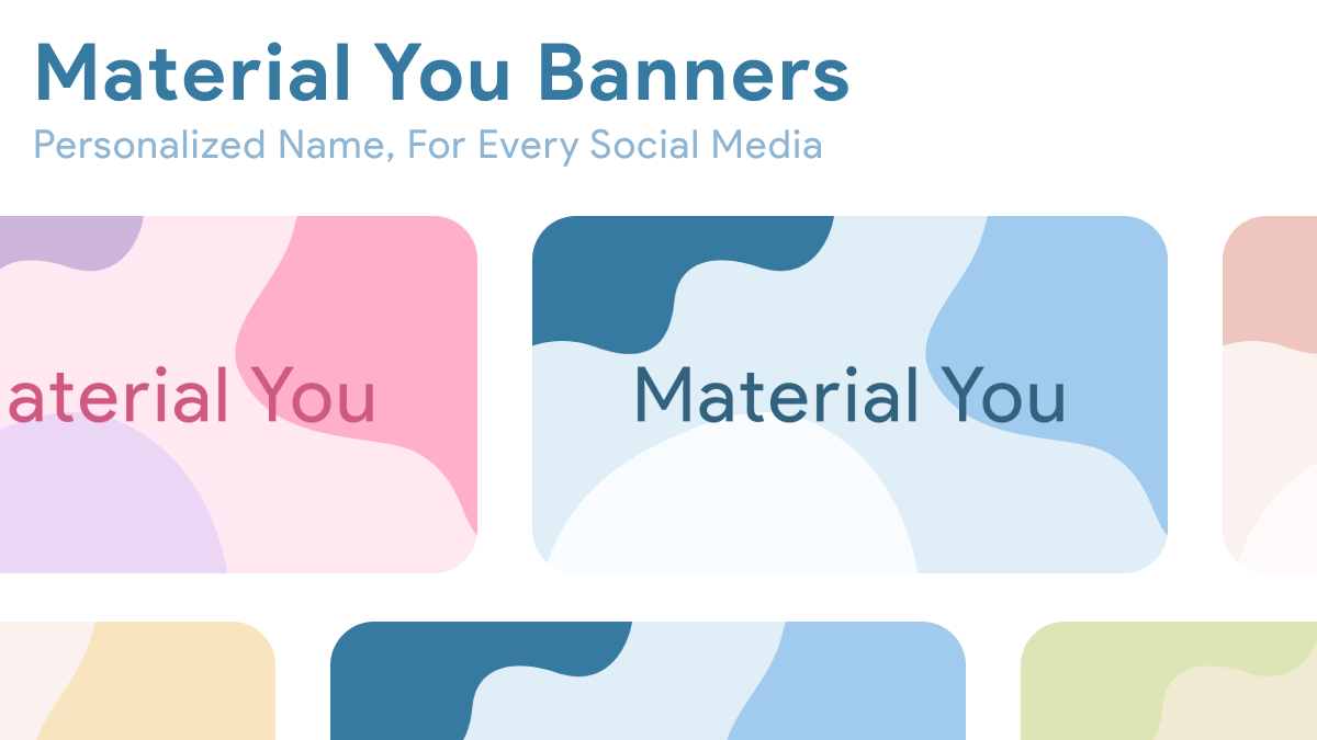 Get Your Own Material You Banner